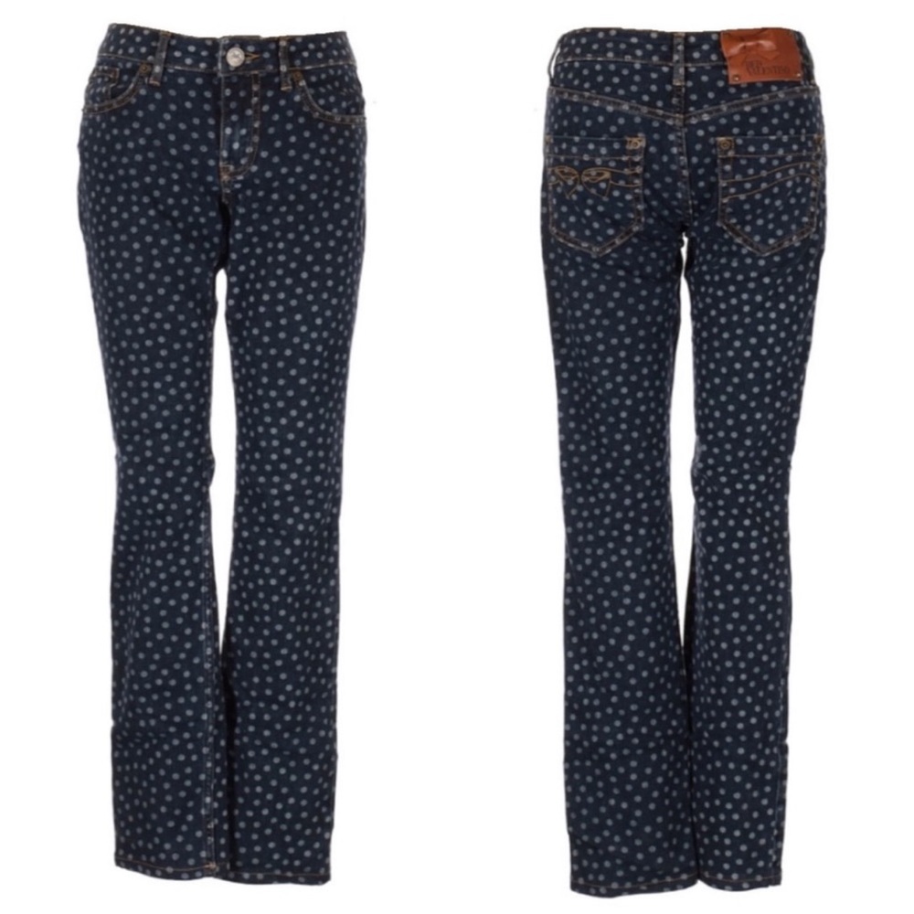 NWT Red Valentino Polka Dot Jeans in Blue